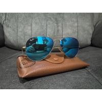 ราคา แว่นกันแดด Rayban รุ่น rb3025 aviator ปรอทสีฟ้า มือสอง (29536978662)