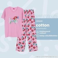 ราคา Josilins ชุดนอน ผู้หญิง Disney Princess Exclusive Set สุ่มลาย เสื้อสกรีนลาย คอกลม แขนสั้น ขายาว ผ้ายืด (25534088975)