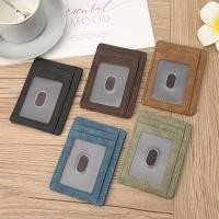 ราคา Pu Mens Card Holder Crazy Horse Leather Coin Purse Unisex กระเป๋าใส่เหรียญมัลติฟังก์ชั่นช่องเสียบการ์ด bb12.11 (26043812470)