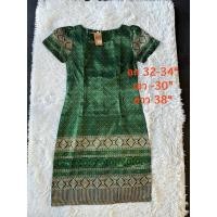 ราคา เดรสผ้าไหมสังเคราะห์ สีเขียว อก 32-34“ เอว -30” ยาว 38“ (26904997748)