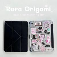ราคา case ipad Rora origami สีดำ แถมสติกเกอร์ 1 ชุด (53902964204)