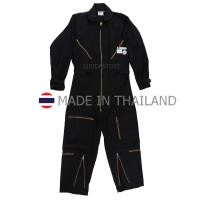 ราคา สีดำ ชุดหมีช่าง ชุดหมีกู้ภัย ชุดหมี SAFETY ชุดนักโทษ แขนยาว (1120595497)