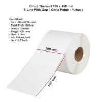 ราคา Thermal 100 x 150 มม. บรรจุ 500 แผ่น / Thermal Label 100 x 150 มม. กระดาษบรรจุ 500 แผ่นสติ๊กเกอร์ (29365833607)