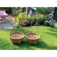 ราคา หาบกระบุงขนาด15นิัวเคลือบเงาพร้อมไม้คานหัวโค้ง (19096342889)