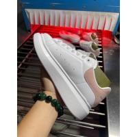 ราคา Alexander McQueen cowhide รองเท้าผ้าใบลําลองหัวกลมกันลื่นและทนต่อการสึกหรอ ydxz (46600915193)