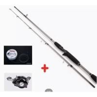 ราคา ชุดเบทตีเหยื่อปลอมคันSNOPSHOT6ฟุต 2ท่อน รอกหยดเบท LURE FISHING BC200 17+1 BB พร้อมสายPE เบอร์2.0 100ม. (2302228448)