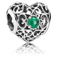 ราคา (ของแท้หายาก‼️)Rare‼️ Pandora May Signature Heart Charm แพนโดร่าชาร์มหัวใจเดือนเกิด พฤษภาคม ของแท้ มือหนึ่งทุกชิ้น (56002425672)