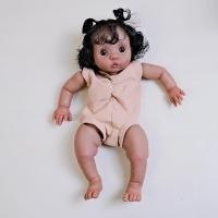 ราคา 15INCH Reborn Doll Kit Peeka ใน Dark Skin ผมสีดํา Handmade Reborn ตุ๊กตาอะไหล่ตาและผ้า DIY Reborn ชุด (25295455482)