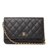 ราคา CHANEL/Chanel Classic WOC Women's Black Pebbled Calfskin Flip Shoulder Crossbody Bag กระเป๋าโซ่ (29860416540)
