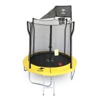 ราคา Sanook Trampoline แทรมโพลีนที่กระโดดพรีเมียม ขนาด 7 ฟุต(2.10 เมตร)ระบบสปริงด้านนอก ปลอดภัย ไม่ตกร่องสปริง แถมฟรีแป้นบาส (13702929747)