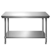 ราคา โต๊ะทำงานสแตนเลส 2 ชั้น - โต๊ะเตรียมอาหารและรับประทานอาหาร ปลอดภัย ขาปรับระดับได้ ฟังก์ชันหลากหลาย พร้อมระบบเก็บของ (29343204988)