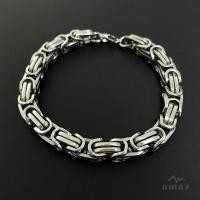 ราคา Sale!! สร้อยข้อมือแสตนเลสแท้ แบบกลม สีเงิน - Stainless steel bracelet 8 mm (586418119)