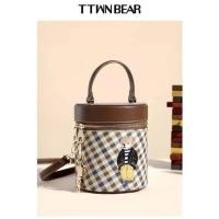 ราคา ❤TTWN BEAR❤️ทรงถังหมีลายสก็อต ของแท้❗️❗️ (12025569138)
