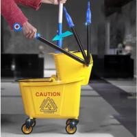ราคา ถังบีบม็อบ23 ลิตร พลาสติก น้ำไม้ถูพื้น ไม้ม็อบ ม็อบ สปริง รถเข็นทำความสะอาด สีเหลือง (29453589762)