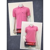 ราคา เสื้อโปโลชายและหญิง สีชมพูอ่อน (ตรากวางแท้) By Geeko (4418627345)