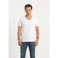 ราคา เสื้อยืดตราห่านคู่​ เสื้อคอวีขาว​ (7057541540)