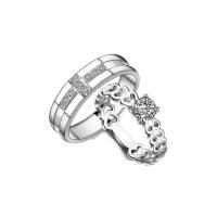 ราคา TANITTgems แหวนคู่ แหวนคู่รักแบบกางเขน/หัวใจประดับเพชรน้ำงาม#793 (453203472)