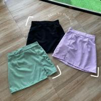 ราคา mini skirt กระโปรงผ้าลูกฟูกกำมะหยี่ ผ่าข้าง พร้อมส่ง ใส่เที่ยวใส่ทำงานได้ กระโปรงทรงเอผ่าหน้า สีพาสเทล (18274442488)