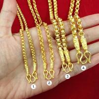 ราคา สร้อยคอทองลายทาโร่ตัดลายหัวจรวด หนัก 1บาท, 3บาท ความยาว 20-24นิ้ว ชุบทอง ใส่แทนของจริงได้ ทองไมครอน รูปถ่ายจากสินค้าจริง (18716259491)