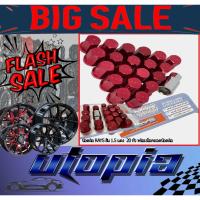 ราคา น๊อตล้อ RAYS แท้ !!!! น๊อตล้อรถยนต์ แบบสั้น ขนาดเกลียว 1.5 เบอร์ 19 สี แดง จำนวน 20 ตัว พร้อมบล็อคถอดน๊อตล้อ (22645568298)