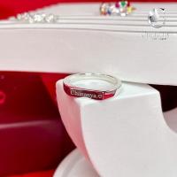 ราคา แหวนเงินแท้หน้าเหลี่ยมมินิมอลสลักชื่อ [Chananyasilver.store] (21132243248)