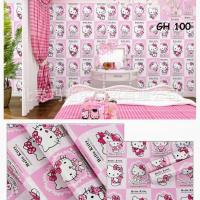 ราคา กระดาษติดผนัง Hello Kitty Sanrio สีชมพู ขนาด 45 ซม. x 10 เมตร (47554107727)