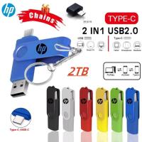 ราคา HP 2TB แฟลชไดรฟ์ 3-IN-1 USB Type-C/Micro ไดรฟ์ปากกา OTG ความเร็วสูง 1TB 512GB 256GB 128GB 64GB 32GB Memory disk USB stick สําหรับโทรศัพท์ PC (53200542585)