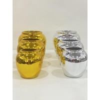 ราคา โอ่ง โอ่งเงินทอง โอ่งเงินโอ่งทอง กระเบื้องเคลือบ สีเงินและสีทอง(ราคาต่อคู่)สินค้ามี 3 ขนาด (13679927886)