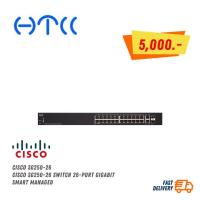 ราคา SG250-26 - Cisco SG250-26 Switch 26-Port Gigabit Smart Managed, 2-Port Gigabit copper/SFP combo, 1-Port USB, Spanning Tr (24854658540)