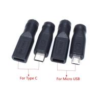 ราคา 5V DC 5.5*2.1 แจ็ค Micro USB/ประเภท C หญิง DC 5.5 มม.x2.1 มม.อะแดปเตอร์เชื่อมต่อ (44902533449)