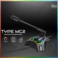 ราคา ไมโครโฟน USB EGA TYPE MC2 Microphone มีไฟ RGB Microphone with Bungee Mouse (10439543131)