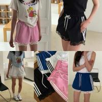 ราคา LACE NYLON SHORTS กางเกงขาสั้นผ้าร่ม ชายกางเกงแต่งขอบลูกไม้ งานจริงสวยมากค่ะ (27155514154)