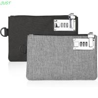 ราคา JUST Wallet With Lock, Oxford Cloth Anti-Theft Locked Money Bag, Card Holder Strong Zippers Phone Case Coin Purse Mens Clutch Bag Cash Passports (43054179513)