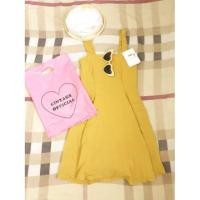 ราคา มินิเดรสสีเหลืองแขนสั้น (5713872224)