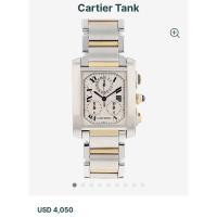 ราคา Used Cartier Tank Francaise Chronoflex Bi-Metal Watch 18K YELLOW GOLD & STEEL (25276214906)