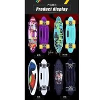 ราคา Skateboards Cruiser Skateboard Penny Board เพนนีบอร์ด สเก็ตบอร์ดเรโทรทรงปลา 22/27 นิ้ว (28056832760)