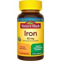 ราคา Nature Made Iron 65มก. 325มก. เฟอร์รัส ซัลเฟต) เม็ด รองรับผลิตภัณฑ์เสริมอาหารเซลล์แดง 180 เม็ด มี 180 วัน (50954860479)