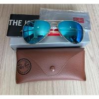 ราคา แว่นตากันแดด Ray-Ban RB3025 112/4L Aviator Matte gold Frame Blue mirror Lenses (29482351727)
