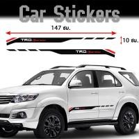ราคา สติ๊กเกอร์งานตัด TRD SPORTIVO สีดำ สติ๊กเกอร์ชุดแต่ง ติดข้างรถยนต์ สติ๊กเกอร์ติดรถกระบะ TOYOTA จำนวน 1 คู่ (ซ้าย - ขวา) (1813089268)