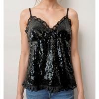 ราคา VICTORIA'S SECRET THE LACIE™ Black Sequin Camisole Size S/P (42370595076)