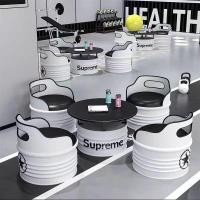 ราคา โต๊ะและเก้าอี้บาร์สไตล์อินดัสเทรียล โซฟา KTV ศิลปะเหล็ก บูธสร้างสรรค์ถังน้ำมัน ชุดโต๊ะกาแฟบาร์ บูธสำห (25092796205)