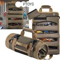 ราคา PTOYS Tool Roll Up Bag, 3 กระเป๋าที่ถอดออกได้ประแจ Roll Up กระเป๋าเครื่องมือ, Heavy Duty Tool Roll Pouch Organizer Roll Tool Organizer (40758738882)