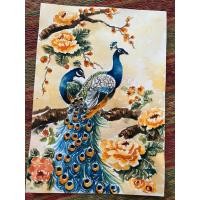 ราคา ภาพวาดนกยูงคู่ ภาพวาดมงคล ภาพวาดสีน้ำ ขนาดA4 กระดาษร้อยปอนด์ นำไปใส่กรอบ ตกแต่งให้สวยงาม (43872860253)