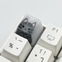 ราคา OEM keycap แมวสลิด tabby cat OEM keycap แมวขาว ตาสีดำ (สำหรับ mechanical keyboard) (11385573023)