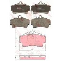 ราคา GDB1395 ผ้าเบรค-หลัง(TRW) (เนื้อผ้า COTEC) PORSCHE CARRERA, CARRERA 4,4S,S,GT3 '97-'10 (14222491986)