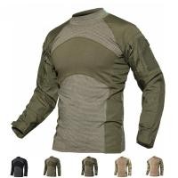 ราคา เสื้อยืดแขนยาว ลายพราง แบบแห้งเร็ว สีเขียวทหาร สําหรับผู้ชาย เดินป่า (23150851777)