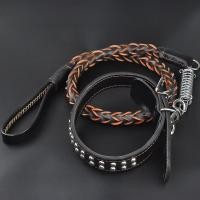 ราคา สายจูงสุนัขขนาดกลางและใหญ่ สายโซ่หนังวัว สำหรับสุนัขพันธุ์โกลเด้นรีทรีฟเวอร์ เยอรมันเชพเพิร์ด สายจูงและปลอกคอสำหรับสุนัข (40175125243)