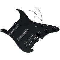 ราคา KAISH Prewired Load Strat HSS Pickguard สําหรับ Squier Import Stratocaster สีดํา 3 ชั้น (53555712137)