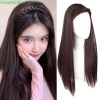 ราคา SPEPEMBER Twist Braid Headband กับHoops Hair Extension ผมยาวตรง สำหรับ party time (55351039496)