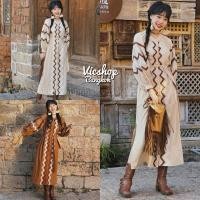 ราคา Midi Bohemian Dress : เดรสยาวไปทะเลโบฮีเมียน ผ้าลินินผสมฝ้าย​แขนยาวบอลลูนงานปักลาย พร้อมเชือกผูกเอว (23081147769)